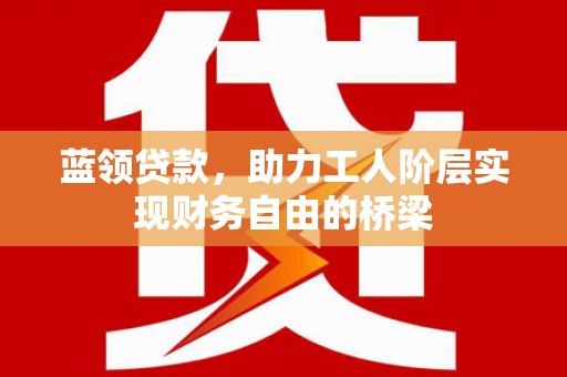 阜阳蓝领贷款，助力工人阶层实现财务自由的桥梁