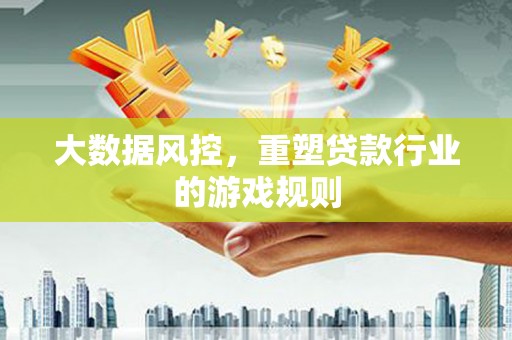 耒阳大数据风控，重塑贷款行业的游戏规则