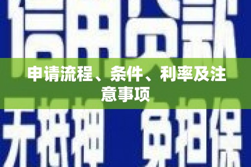 昂仁申请流程、条件、利率及注意事项