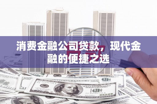 墨江消费金融公司贷款，现代金融的便捷之选