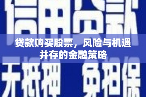 丰原贷款购买股票，风险与机遇并存的金融策略
