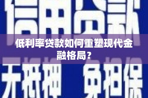 盐田低利率贷款如何重塑现代金融格局？