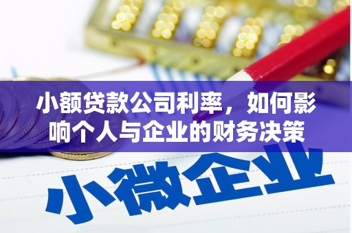 尼玛小额贷款公司利率，如何影响个人与企业的财务决策