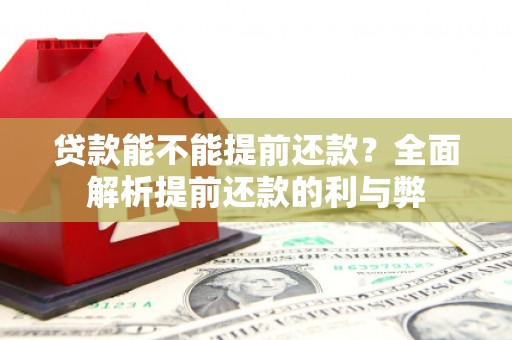 泾县贷款能不能提前还款？全面解析提前还款的利与弊