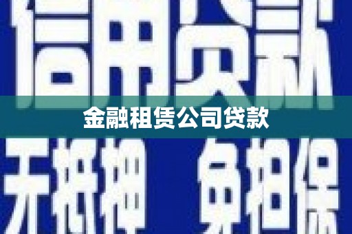凤岗金融租赁公司贷款