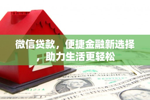 龙湾微信贷款，便捷金融新选择，助力生活更轻松