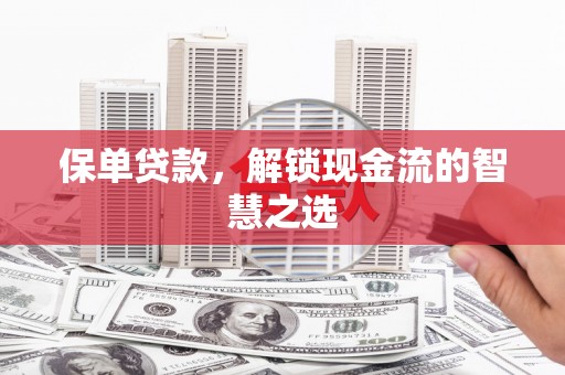 嵊州保单贷款，解锁现金流的智慧之选