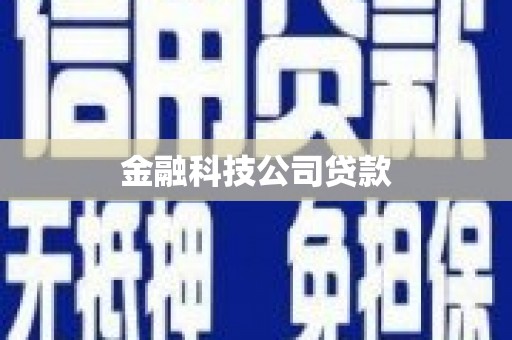 河池金融科技公司贷款