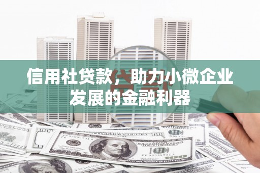 崇州信用社贷款，助力小微企业发展的金融利器