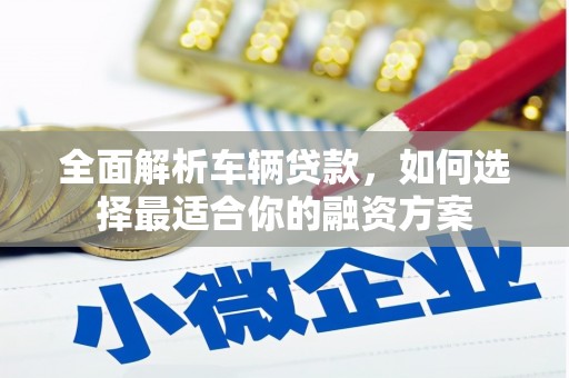 洛南全面解析车辆贷款，如何选择最适合你的融资方案