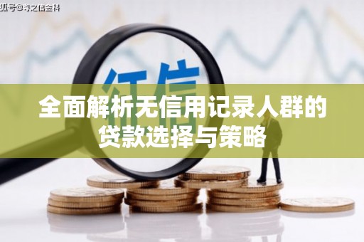 章贡全面解析无信用记录人群的贷款选择与策略